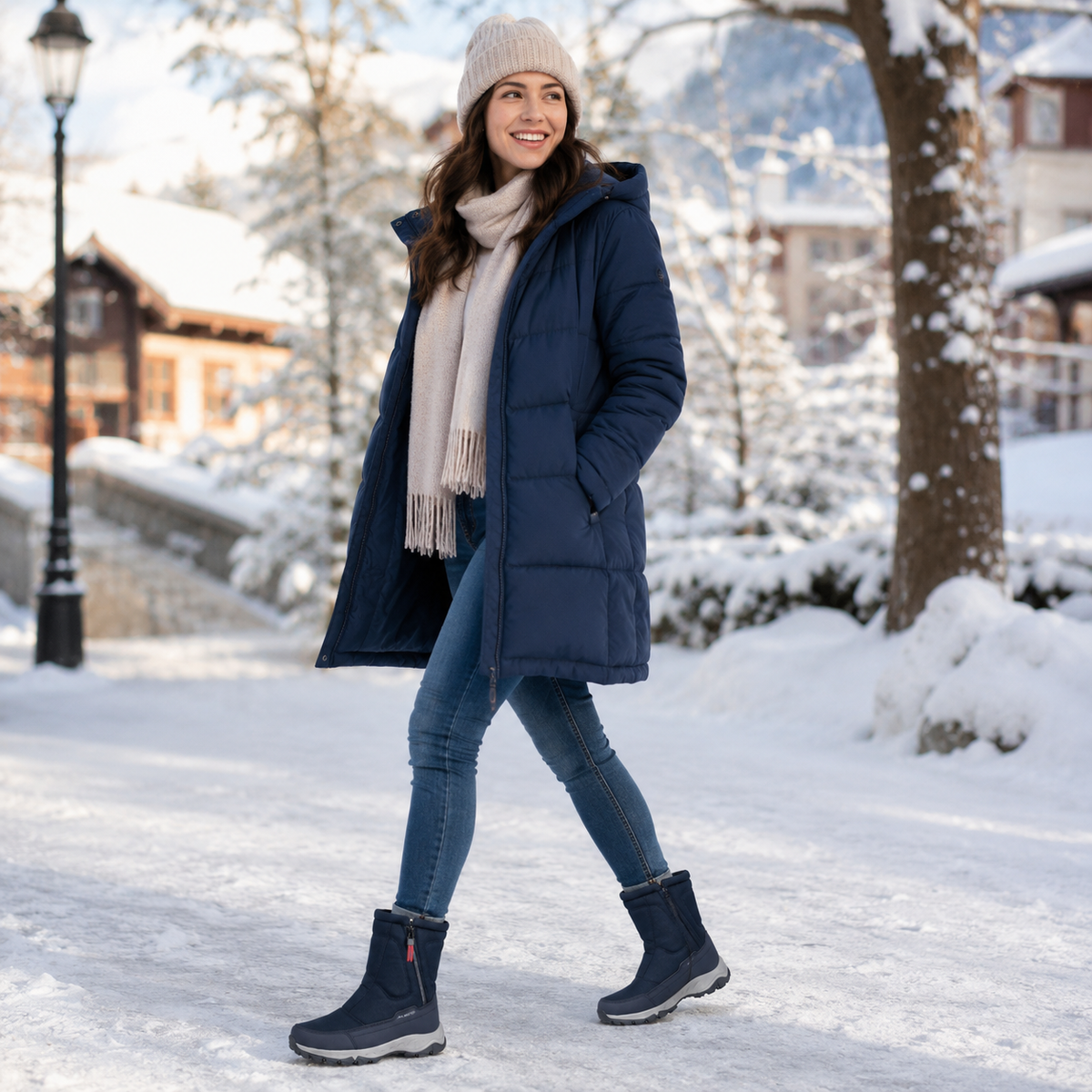 Snowboots Dames - Waterdicht & Gevoerd - Robuust Oxford-Weefsel