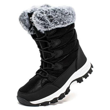 Snowboots Dames Enkelhoog - Waterdicht & Gevoerd - Met Veters