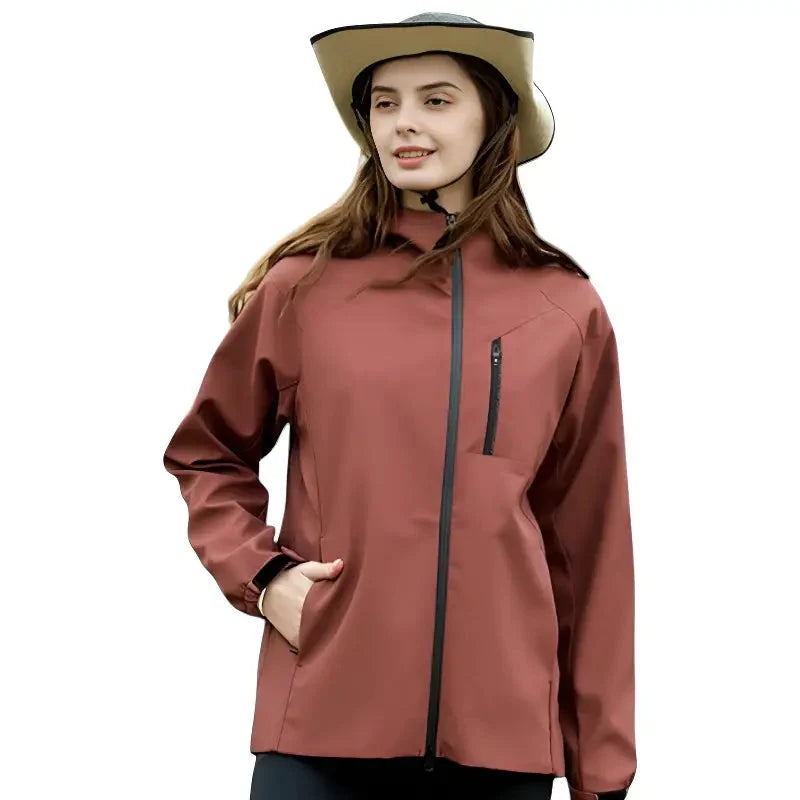 Softshell jas unisex met capuchon en meshvoering