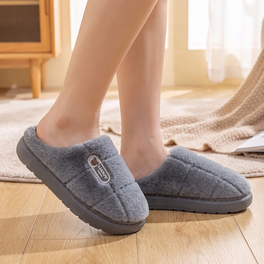 Pantoffels Heren - Dikke Zool - Warme Pluche Voering