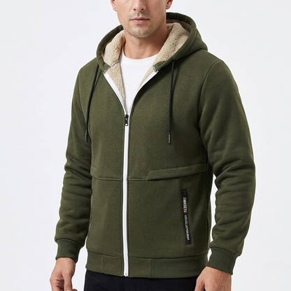 Hoodie met Rits Heren - Winddicht & Gevoerd - Diepe Zakken