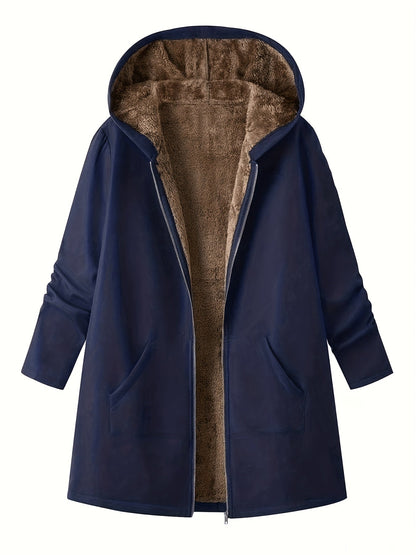 Winterjas dames met capuchon en teddyvoering