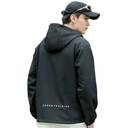Softshell jas unisex met capuchon en meshvoering