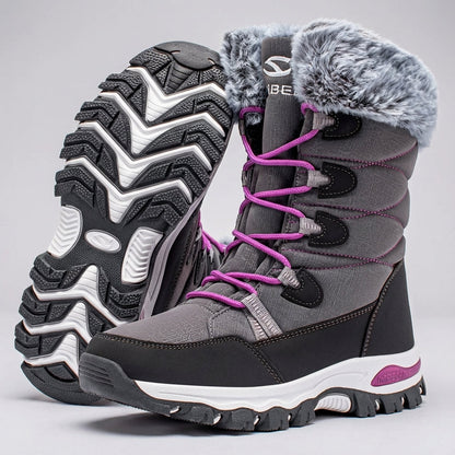 Snowboots Dames Enkelhoog - Waterdicht & Gevoerd - Met Veters