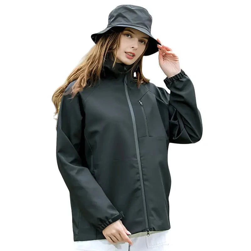Softshell jas unisex met capuchon en meshvoering