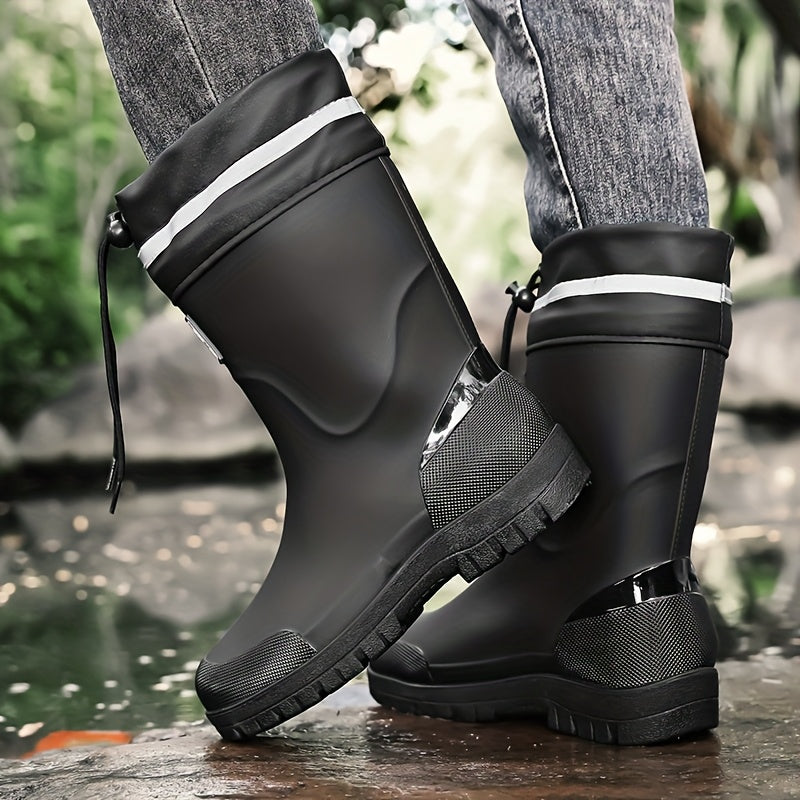 Heren regenlaarzen met halfhoge schacht, waterdicht