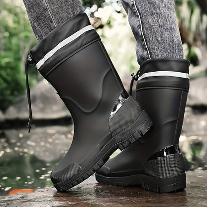 Heren regenlaarzen met halfhoge schacht, waterdicht