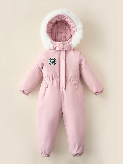 Skipak Meisje - Gevoerde Overall met Capuchon - Roze