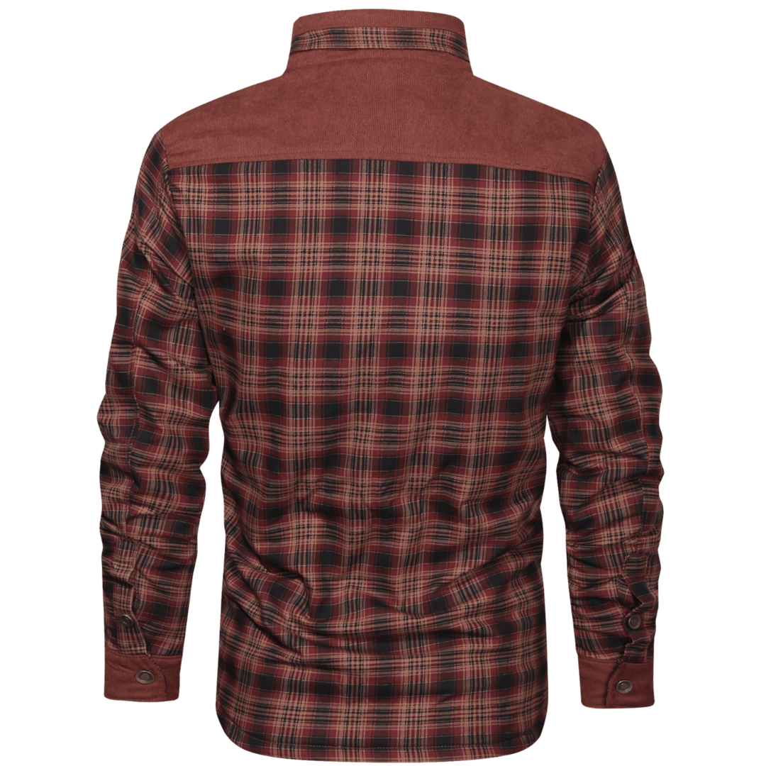 Overshirt Heren Gevoerd - Winddicht - Geruit in Houthakkersstijl