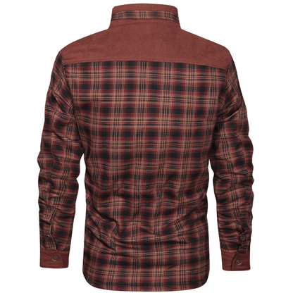 Overshirt Heren Gevoerd - Winddicht - Geruit in Houthakkersstijl