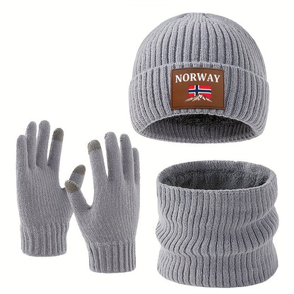 Touchscreen Handschoenen - Winterset met Muts en Nekwarmer - Fleece Voering