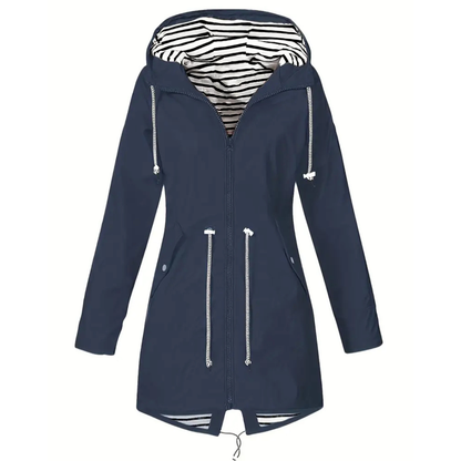 Lange Regenjas Dames - Overgangsjas met Capuchon - tot 5XL