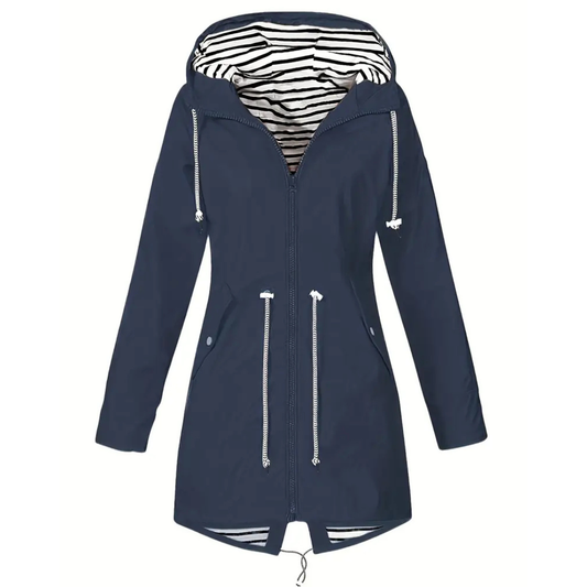 Lange Regenjas Dames - Overgangsjas met Capuchon - tot 5XL