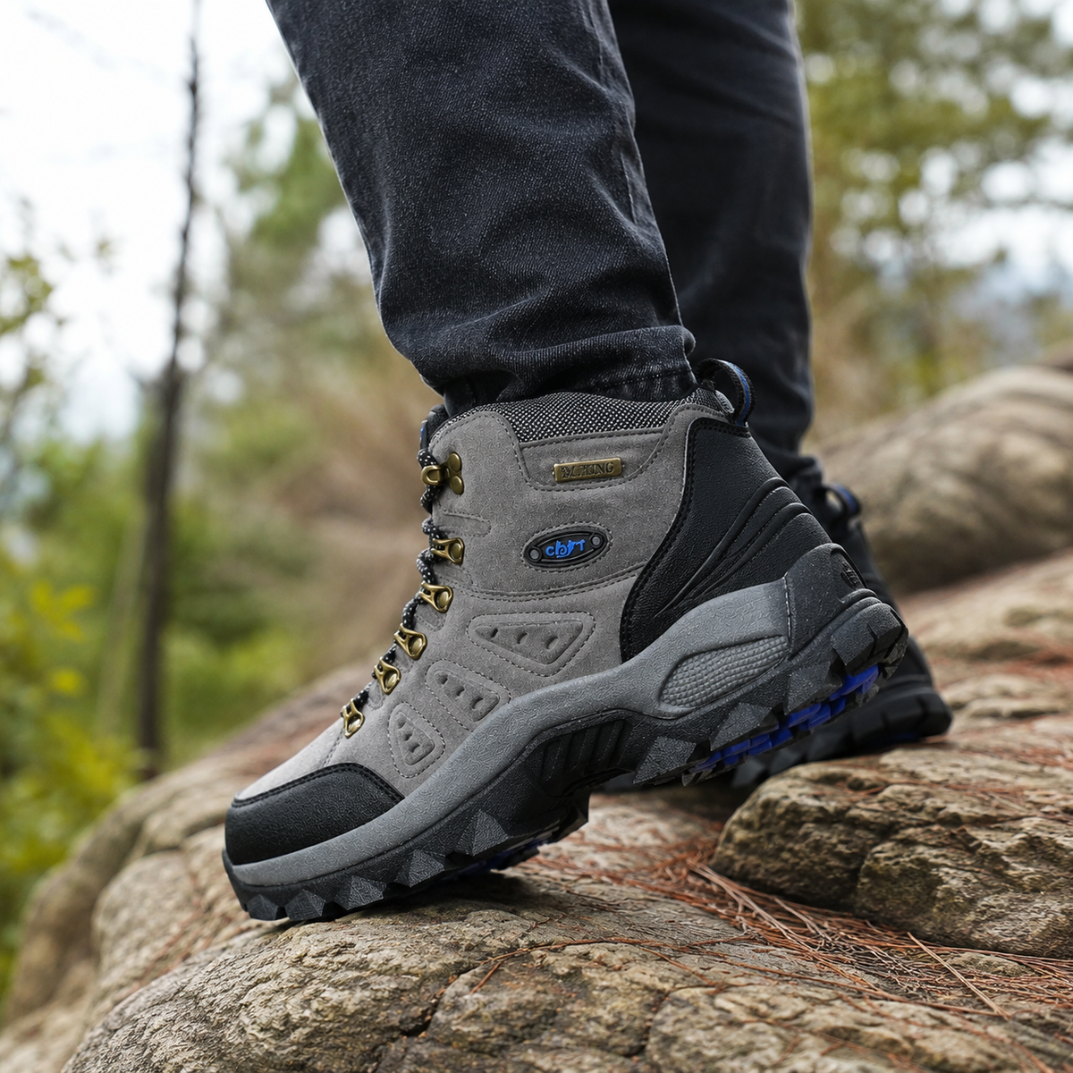 Wandelschoenen heren waterafstotend met orthopedische zool