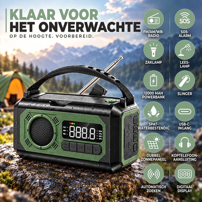 Noodradio alle twaalf functies in één oogopslag
