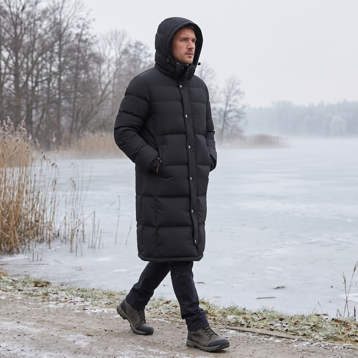 Donsjas Heren Lang – in gebruik buiten
