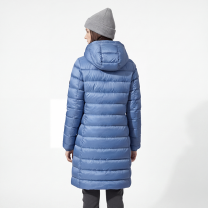 Lange Winterjas Dames met Dons - Waterdicht & Winddicht - Licht met Capuchon