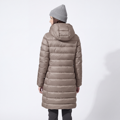 Lange Winterjas Dames met Dons - Waterdicht & Winddicht - Licht met Capuchon