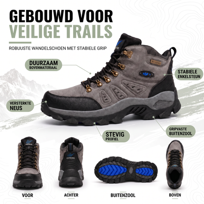Wandelschoenen heren gebouwd voor veilige trails