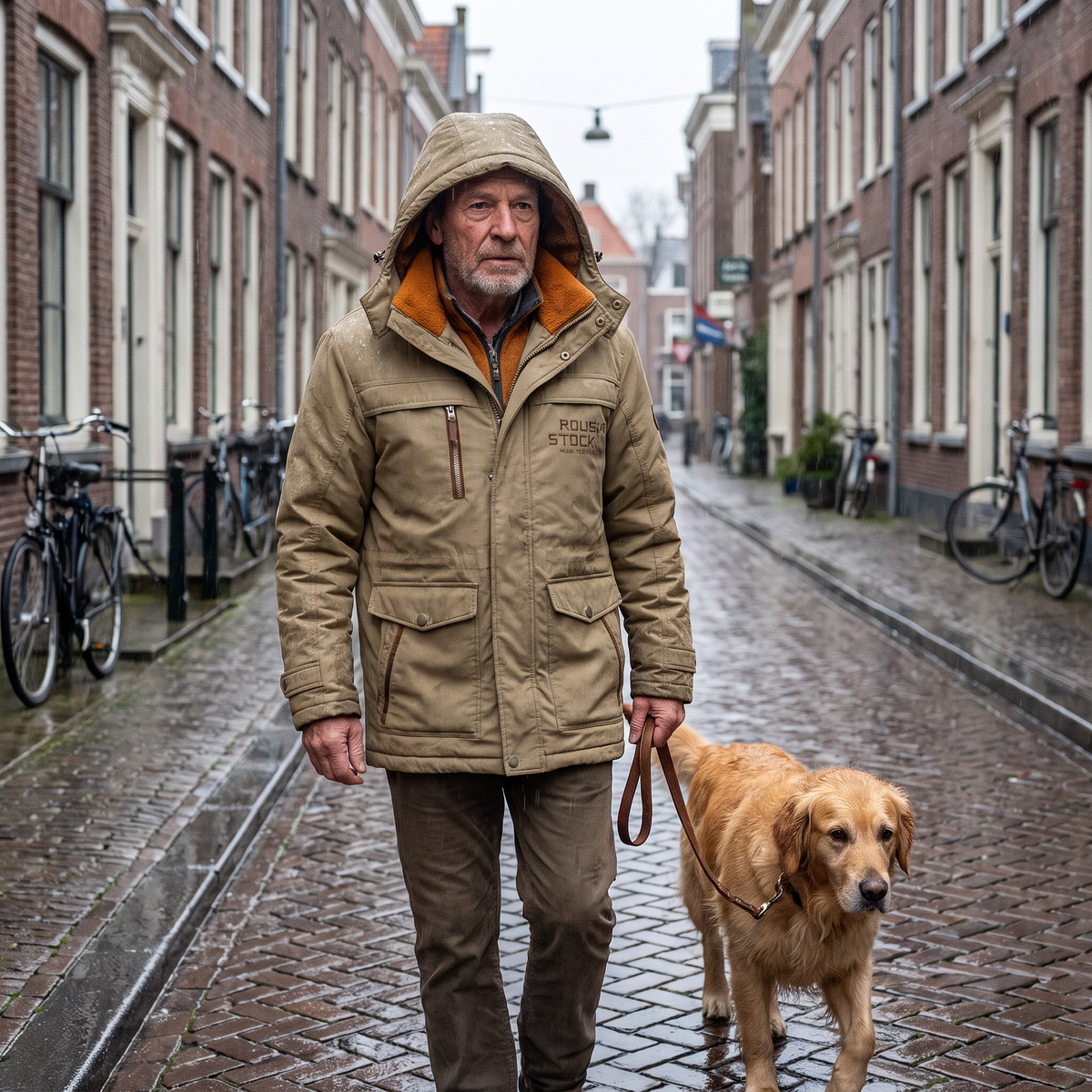 Heren Winterjas voor de Hondenwandeling
