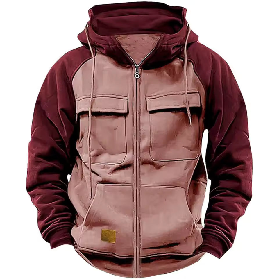 Fleece Jas – Gevoerde Hoodie – Heren Warm