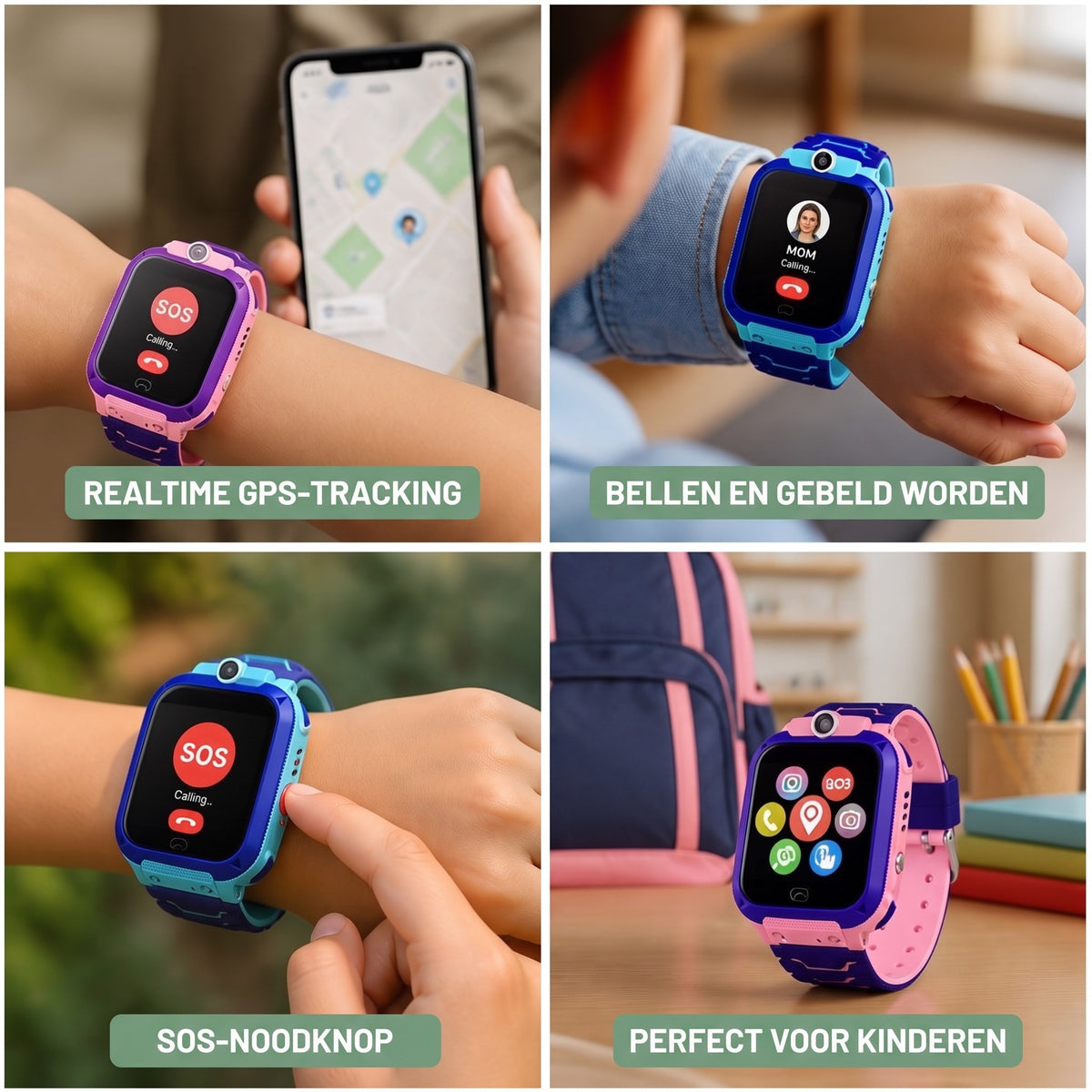Smartwatch Kinderen met GPS - SOS-knop & Belfunctie - Camera – 9