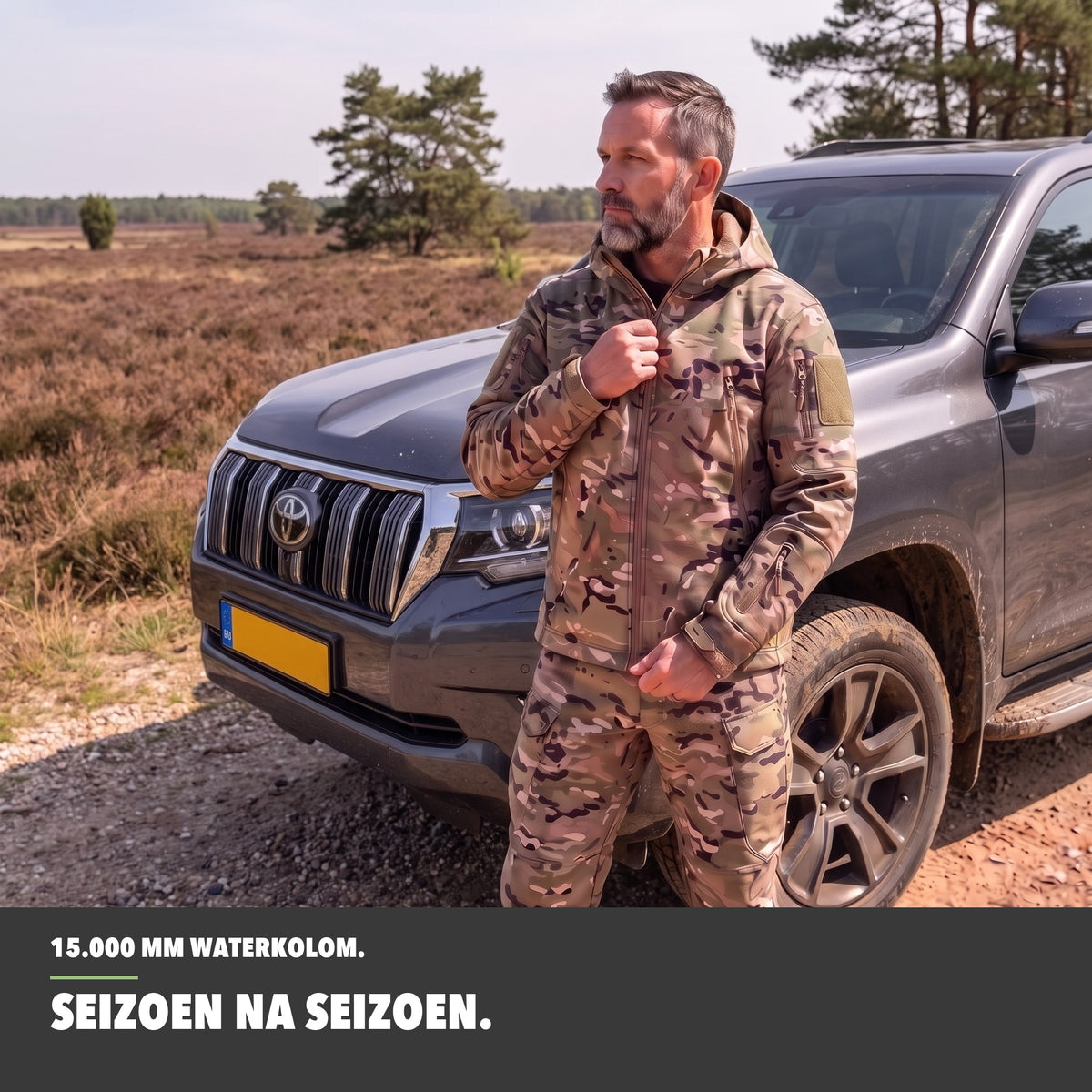 Softshell Jas Heren Camouflage – buiten gedragen