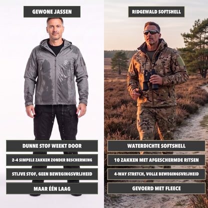 Softshell Jas Heren Camouflage – vergelijking met gewone jas
