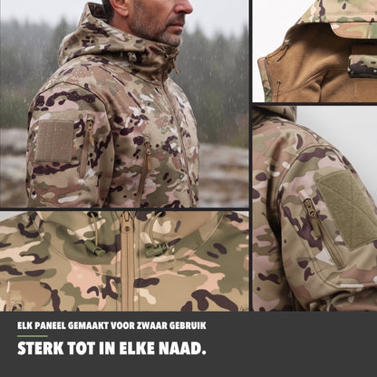 Softshell Jas Heren Camouflage – details en naden