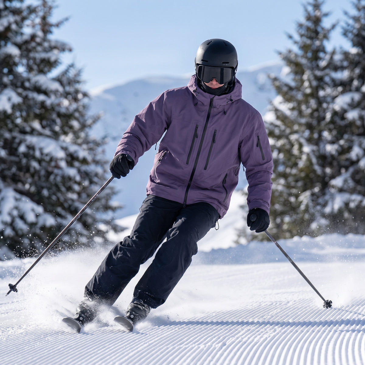 Ski-jas Unisex – tijdens het skiën op de piste