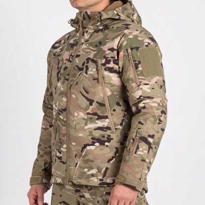 Softshell Jas Heren Camouflage – zijaanzicht