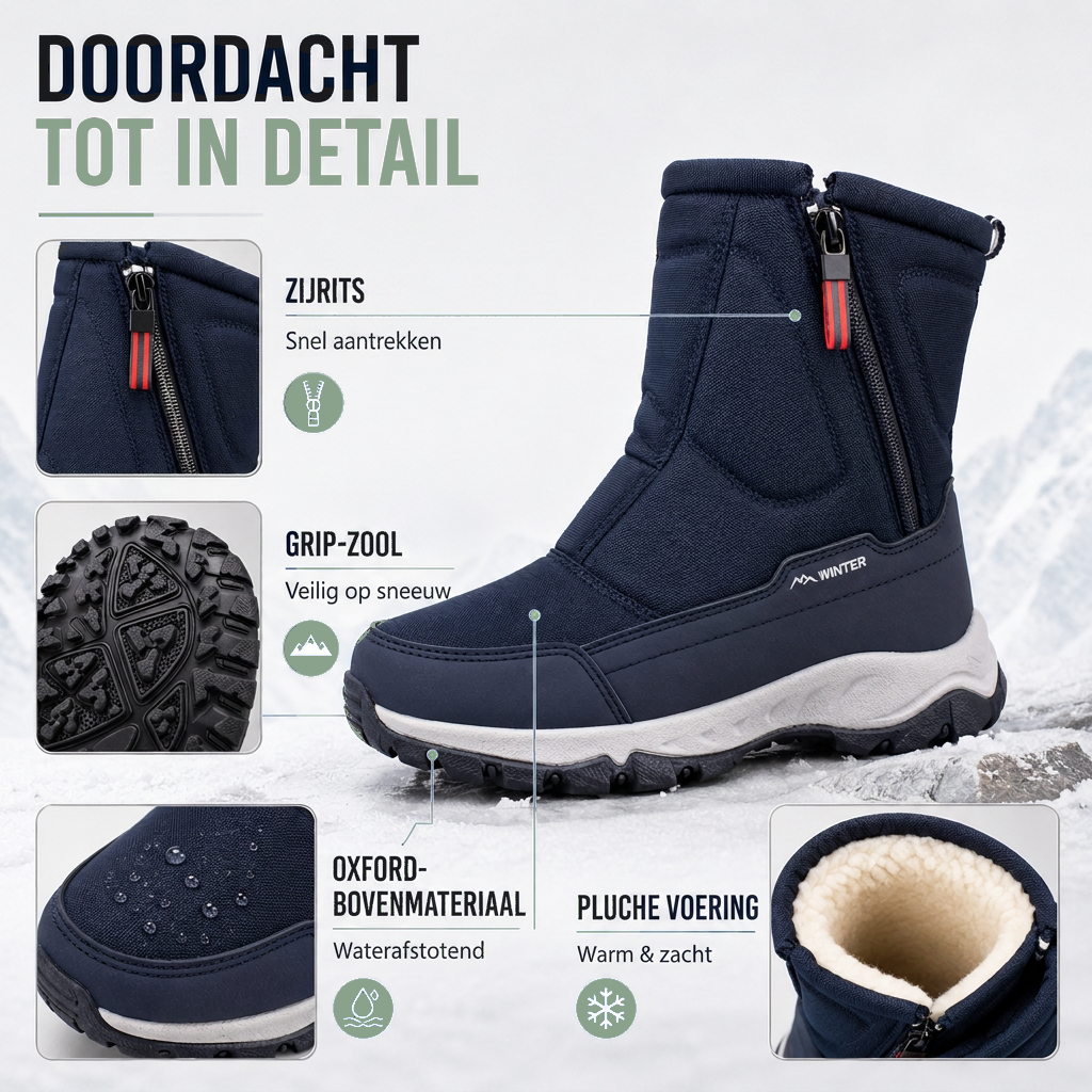 Snowboots Dames - Waterdicht & Gevoerd - Robuust Oxford-Weefsel