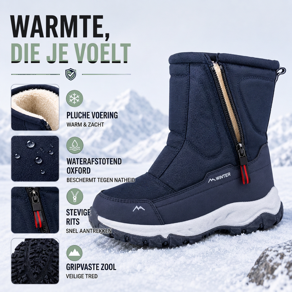 Snowboots Dames - Waterdicht & Gevoerd - Robuust Oxford-Weefsel