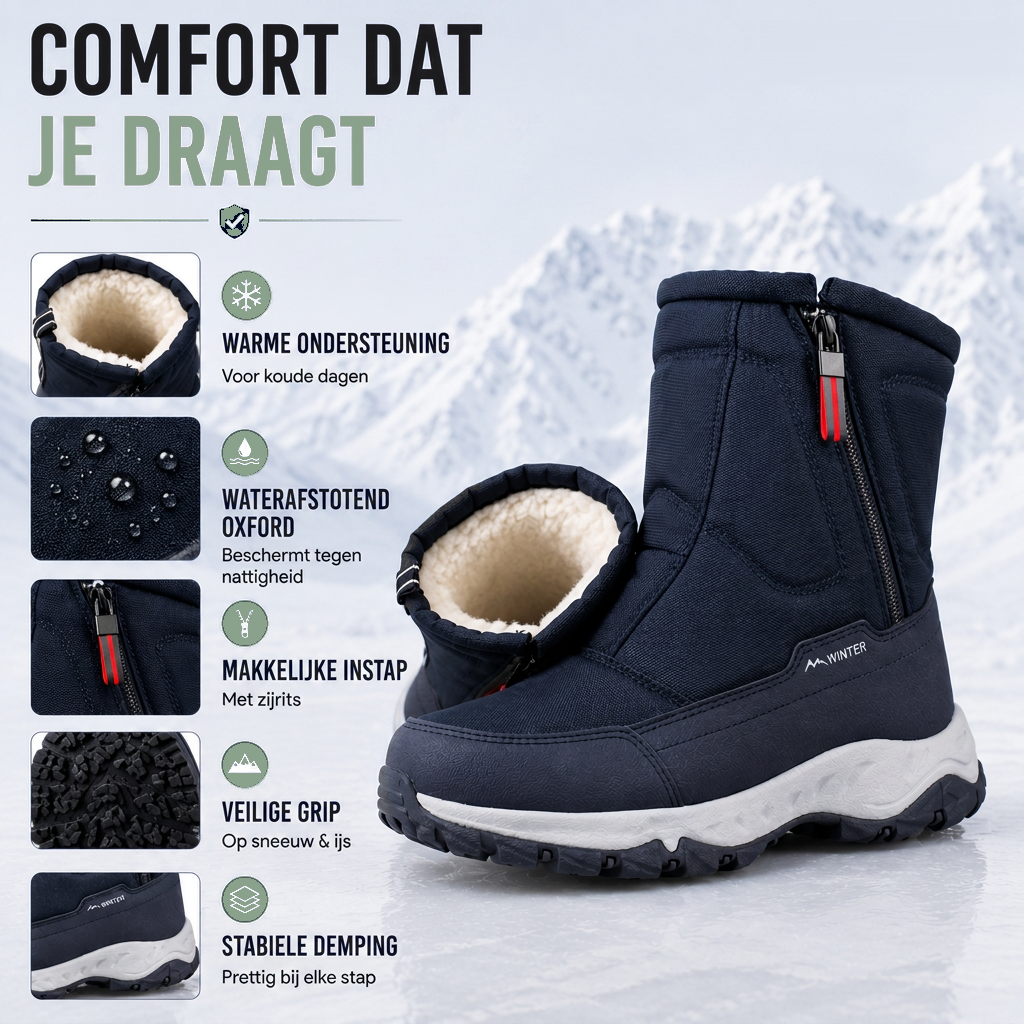 Snowboots Dames - Waterdicht & Gevoerd - Robuust Oxford-Weefsel