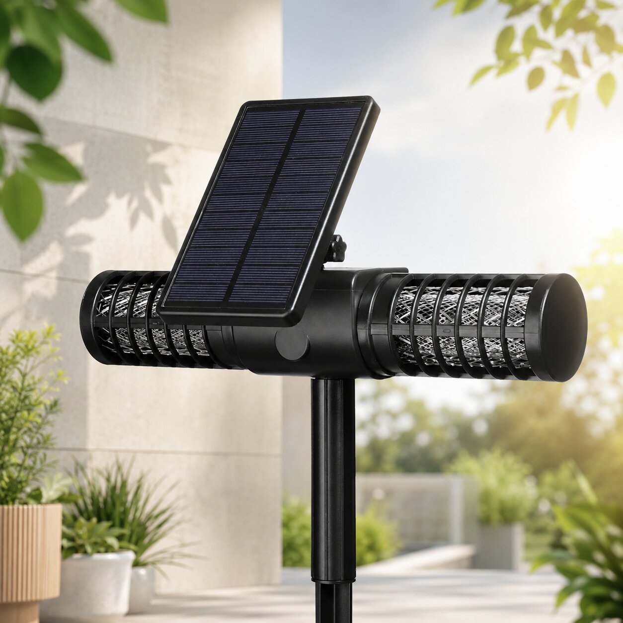 Solar Muggenlamp Buiten - Insectenverdelger Grondpen - Waterdicht UV
