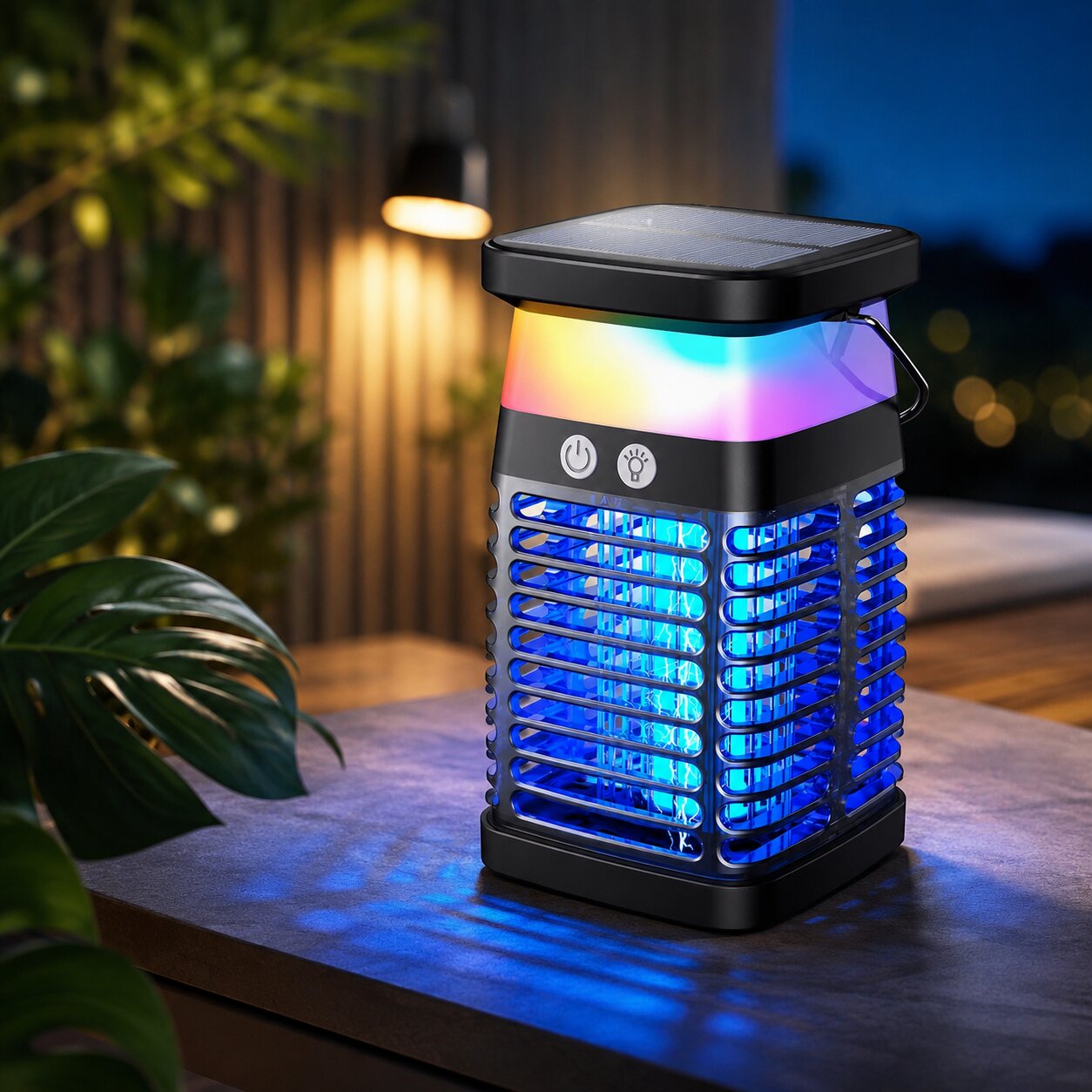 Solar Muggenlamp Terras - Insectenverdelger Elektrisch - Campinglantaarn