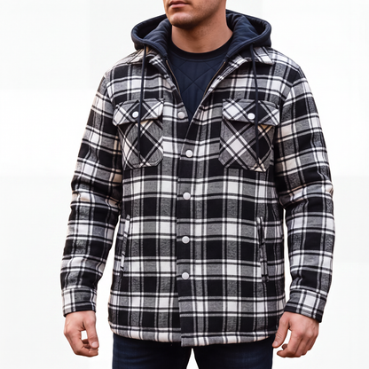 Overshirt Heren Geruit - Winddicht - Afneembare Capuchon