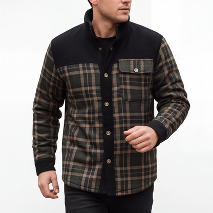 Overshirt Heren Gevoerd - Winddicht - Geruit in Houthakkersstijl