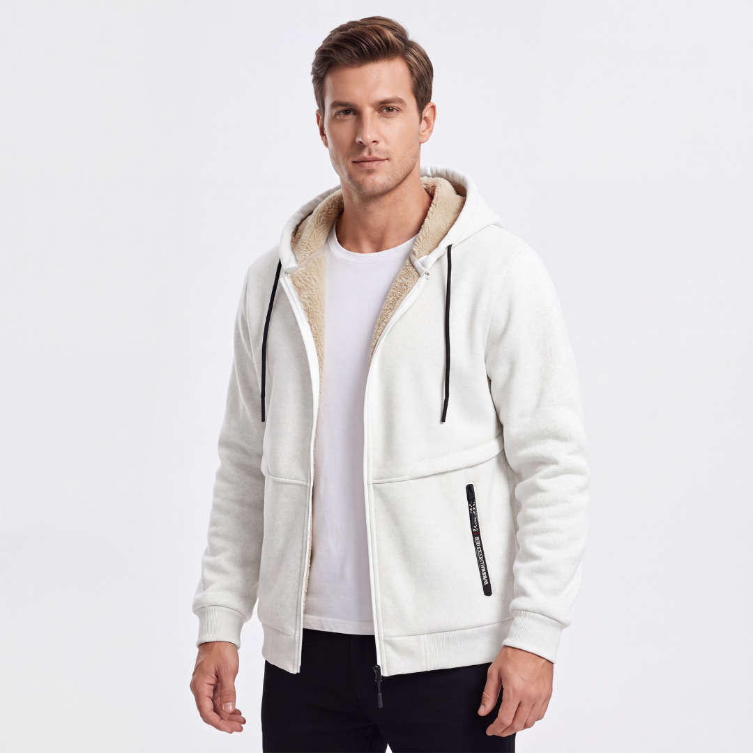 Hoodie met Rits Heren - Winddicht & Gevoerd - Diepe Zakken