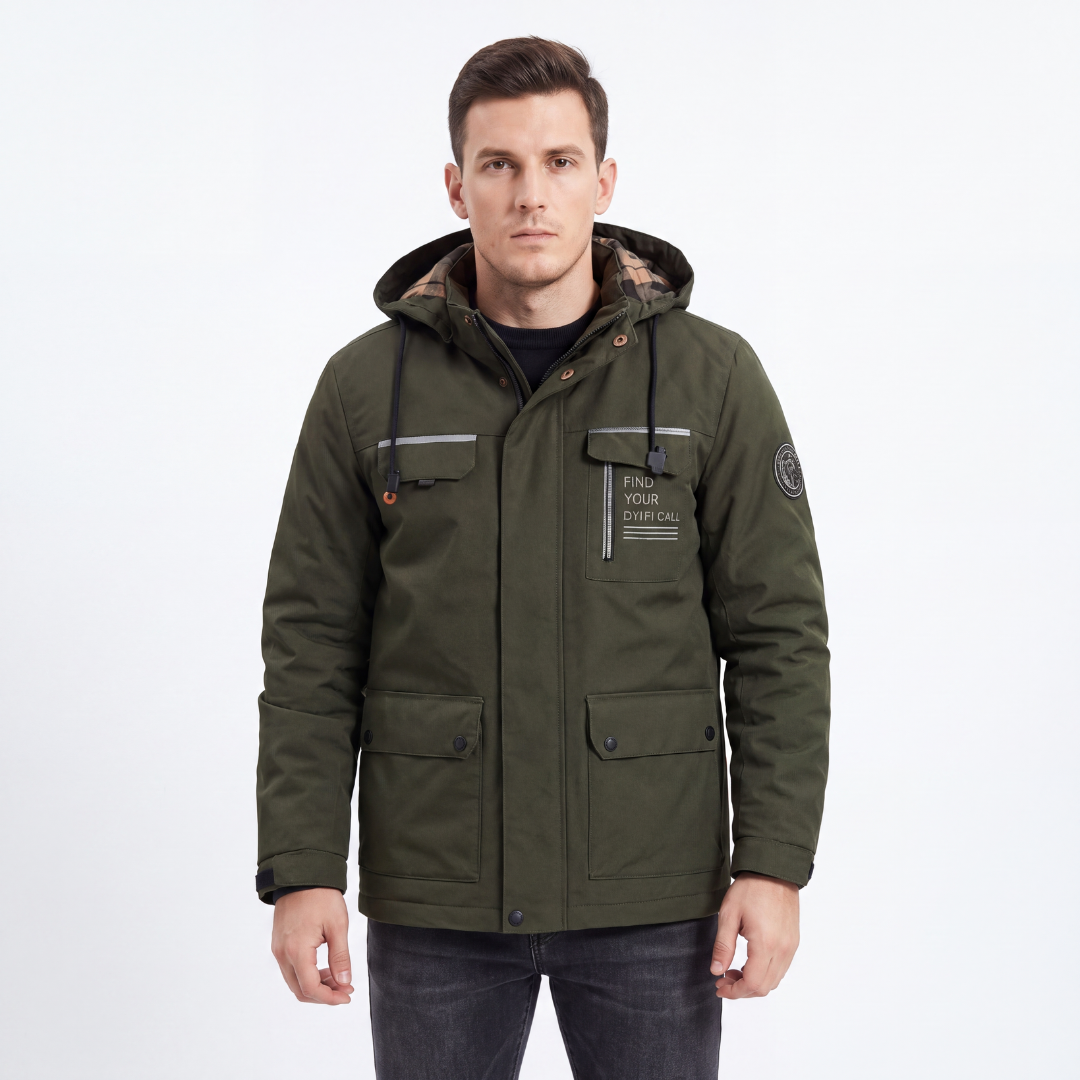 Winterjas Heren Waterdicht - Afneembare Capuchon - Winddicht & Ademend