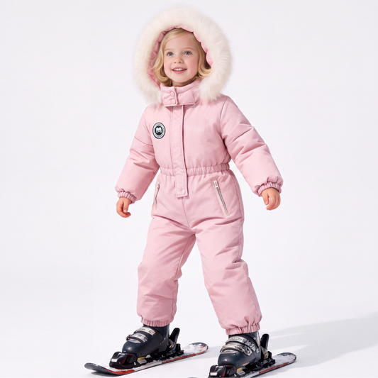 Skipak Meisje - Gevoerde Overall met Capuchon - Roze